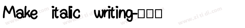 Make italic writing字体转换